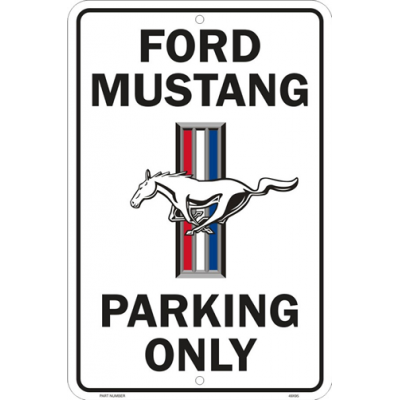 GE Enseigne en aluminum Parking Mustang 8'' x 12''